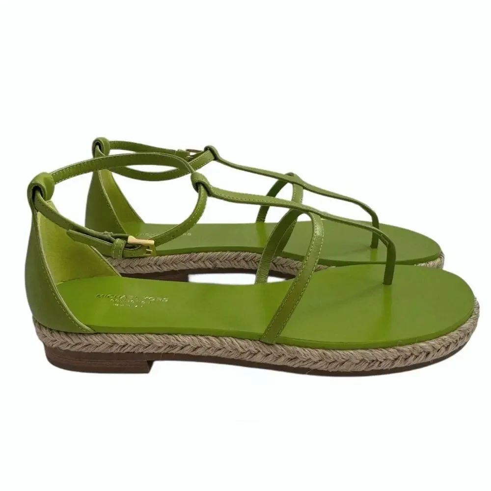 Michael Kors Collection ANNABETH RUNWAY Lime leather sandals - NIB!